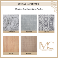 Papel Contac Autoadhesivo Pvc Importado 0.60x10mts B1231 - comprar online