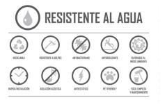 Piso Vinilico En Rollo Texturado 0.7mm Transito Residencial - tienda online