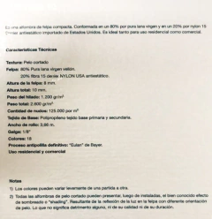 Imagen de Alfombra Pelo Cortado Tufting10 Lana + Hilado Antron