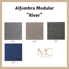 Imagen de Alfombra Modular Boucle Alto Tránsito 50x50cm River Myc
