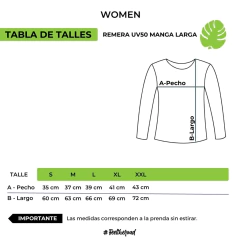 Remera Folau Manga Larga Lycra Protección Uv 50 Mujer - comprar online