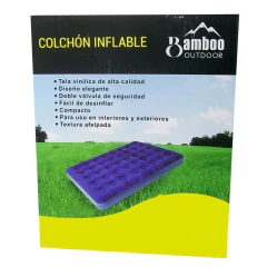 Colchón Inflable Gamuzado Bamboo 2 Plazas - Alpes Camping Ski