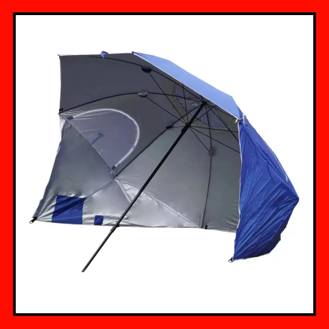 Sombrilla Carpa Playera Bamboo 2.4 Mts Protección Upf+50