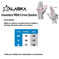 Guantes Mitones Ski Snowboard Alaska Crow Niños - comprar online