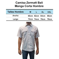 Camisa Zermatt Bali Manga Corta Hombre Protección Uv50 - comprar online