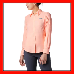 Camisa Columbia Tamiami Manga Larga Mujer