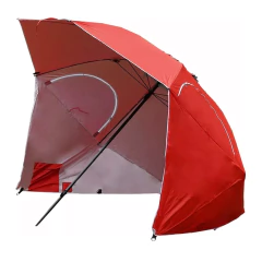 Sombrilla Carpa Playera Bamboo 2.4 Mts Protección Upf+50 - Alpes Camping Ski