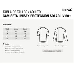 Remera Protección Solar Nopal Manga Corta Adultos en internet