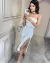 Saia Midi Fenda Strass