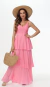 Vestido Longo Crepe Chiffon