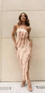 Vestido Midi Chiffon de Seda Babados na internet
