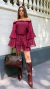 Vestido Curto Chiffon Ombro a Ombro na internet