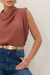 Imagem do Blusa Creppe Drapeada Ombreira