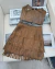 Conjunto Couro Eco Franjas