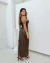 Vestido Couro Eco Midi Cinto na internet