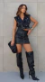 Cropped Colete Couro Eco Curto - comprar online