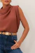 Blusa Creppe Drapeada Ombreira - Dress It Up! Store