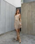 Vestido Curto Suede Franjas Strass - loja online