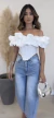 Cropped Corset Estruturado Babado na internet