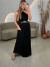 Vestido Longo Plissado Cinto - loja online