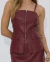 Conjunto Saia Midi Couro Eco - comprar online