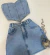 Conjunto Cropped e Saia Jeans Strass - comprar online