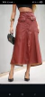 Saia Midi Couro Eco Cargo - loja online