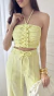 Conjunto Cropped Trançado e Calça - comprar online