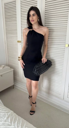 Vestido Curto Nulla Manga Fivela - comprar online