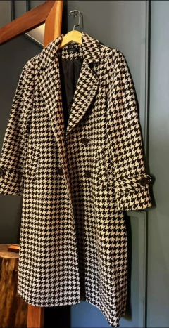 Trench Coat Tweed Pied de Poule - Dress It Up! Store