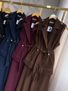 Conjunto Alfaiataria Colete com Cinto - loja online