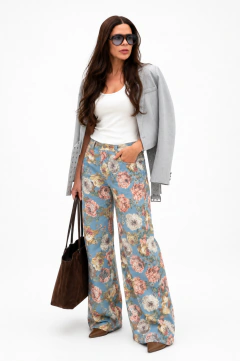 Calça Jeans Barrel Flower Denim