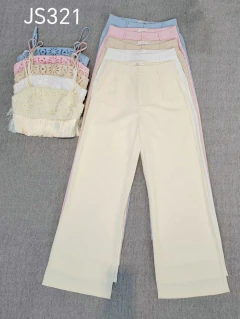 Conjunto Cropped Renda com Franjas Calça - Dress It Up! Store