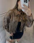 Jaqueta Couro Eco Franjas Strass