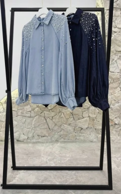 Imagem do Camisa Jeans Pérolas