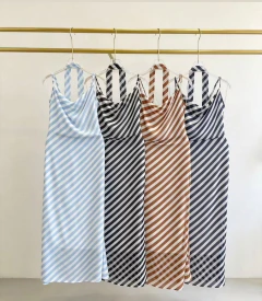 Vestido Midi Listras Faixa na internet
