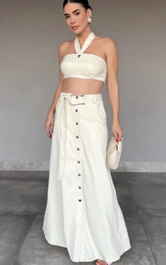 Conjunto Cropped Saia Longa - comprar online