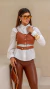 Camisa com Top Couro Eco - comprar online