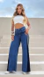Calça Jeans Pantalona Listras - comprar online