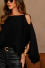Blusa Poncho Tricot Ombro Vazado - comprar online