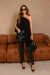 Blusa Poncho Tricot Ombro Vazado - loja online