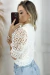 Blusa Renda Manga Curta - loja online