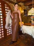 Vestido Couro Eco Midi Cinto TQC - comprar online