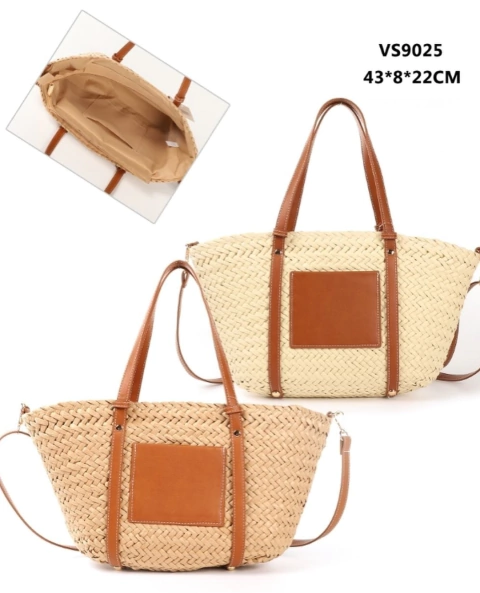 Bolsa Palha com Couro GD