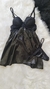 CAMISOLA CETIM COM RENDA - PRETA