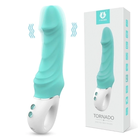 VIBRADOR Recarregável - Tornado - S-hande: Cor: Verde;