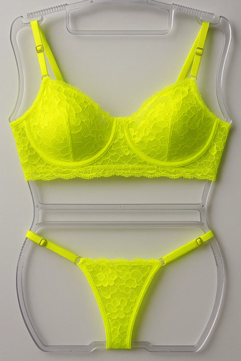 CONJUNTO LUNNA2 AMARELO LIMÃO NEON - comprar online