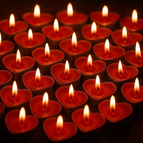 KIT 10 VELAS FLUTUANTES CORAÇÃO VERMELHO - comprar online
