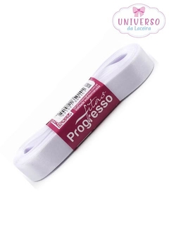 FITA DE CETIM NA COR BRANCO DUPLA FACE 15MM COM 10 METROS