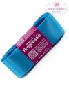 FITA DE CETIM NA COR AZUL TURQUEZA DUPLA FACE 38MM COM 10 METROS